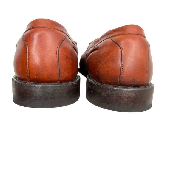 ALLEN EDMONDS Cody Kiltie Tassel Loafer Chili Weave in Cognac Men Size 9B